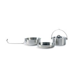 CAMP SET LARGE - Batterie de cuisine Tatonka - Casserole/Poêle/Bol - Acier inox