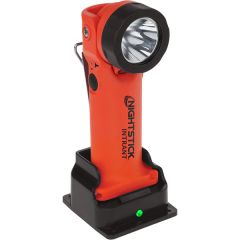 Lampe coudée ATEX double faisseau INTRANT - chargeur 230V + 12V - orange