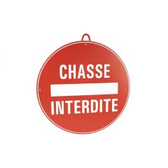 Chasse interdite diam. 28 cm, Rouge