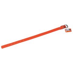 Collier Orange fluo biothane long 55 cm larg 25 mm