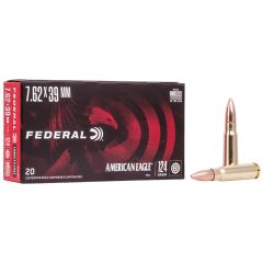 Munitions FEDERAL C/7.62x39 124gr FMJ - Boîte de 20