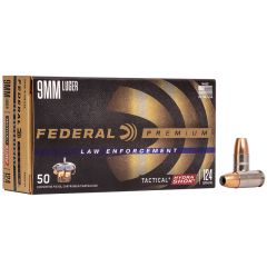 Munitions FEDERAL C/9mm Luger 124gr Hydra-Shok JHP - Boite de 50