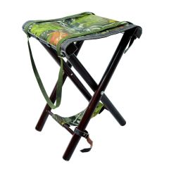 Siège de 55 cm en bois avec assise tissu Camo