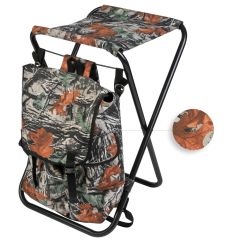 Siège pieds métal 60 cm avec Sac à dos 25l Camo