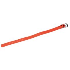 Collier Orange fluo biothane long 65 cm larg 32 mm