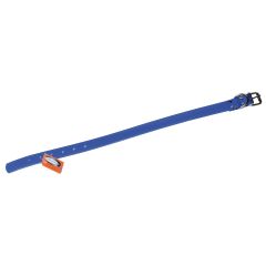 Collier biothane biogold Bleu long 55cm largeur 25mm