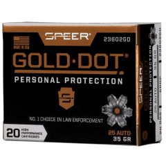 Munitions Speer® C/25 auto 35gr GDHP - Boîte de 20