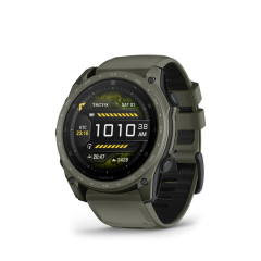 MONTRE GPS GARMIN TACTIX 8 AMOLED CERAKOTE 51 SAPPHIRE BRACELET VERT