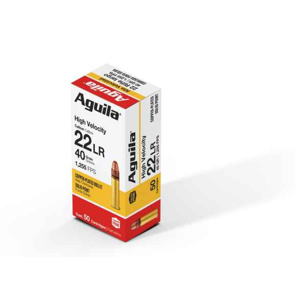 Cartouches Aguila Calibre 22 LR HV SP 40 Grains (50/2000)