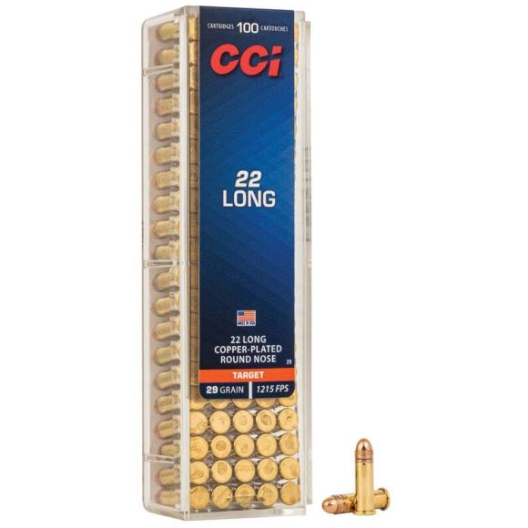 Balle CCI C/22LR - 22 Long 29 grains ogive tête arrondie plomb