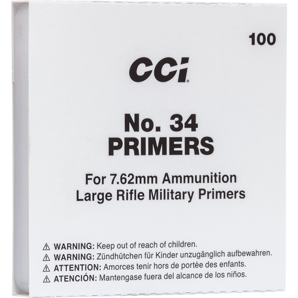 Amorce CCI 7,62 mm Large Rifle OTAN N°34 