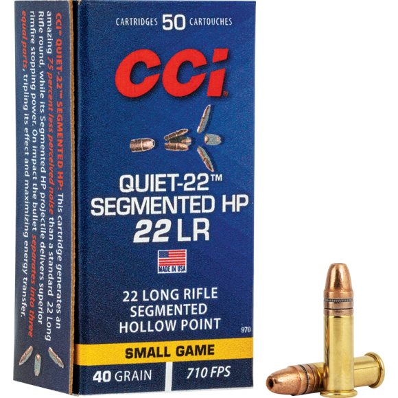 CCI C/22LR QUIET -22 SEGMENTED HP