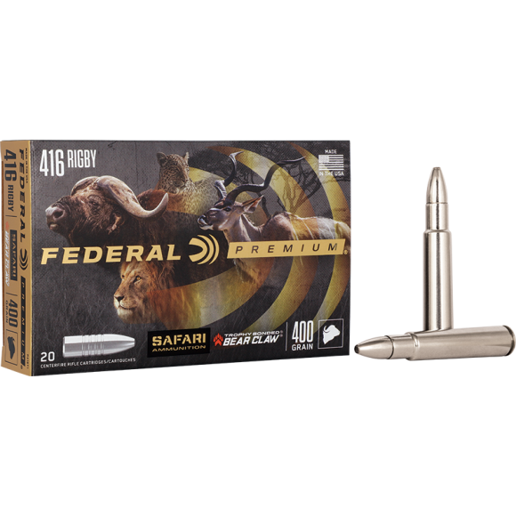 Cartouche FEDERAL OGIVE TROPHY BONDED BEAR CLAW C/416 RIGB 400 GRAINS (20/200)
