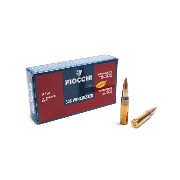 Cartouches Fiocchi c/.308 win fmj - 147 grains