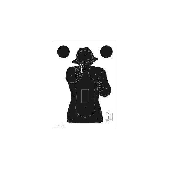 Cible gravolux e0020 - Silhouette - 50x70 cm - carton - par 100