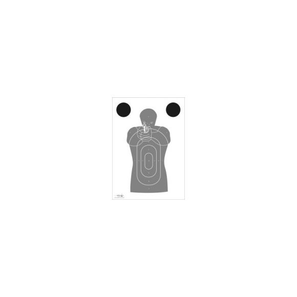 Cible gravolux e0040 - g1 silhouette tireur format 50x70cm - carton - par 100