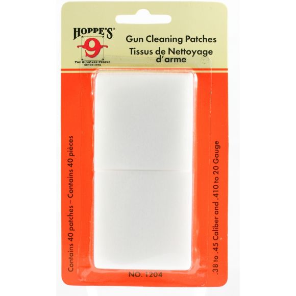 Patch de nettoyage Hoppe's n°4 - c/.38 a c/.45 et c/.410 a c/20 - 40 pieces