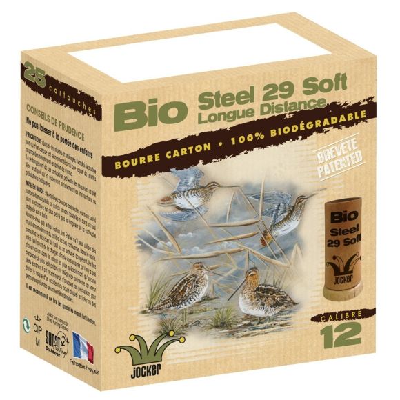 Boite de 25 cartouches Jocker Bio Steel 29 Soft C/12/70/12 - Bourre biodégradable - N°6