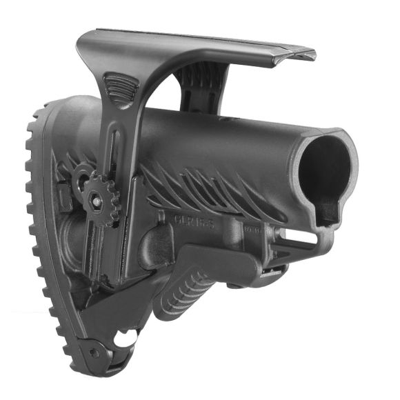 Crosse tactique Noire pour M16/aR15 avec compartiment a piles avec appui joue