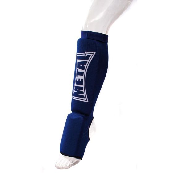 Protège tibias/pieds Metal Boxe - Bleu - M