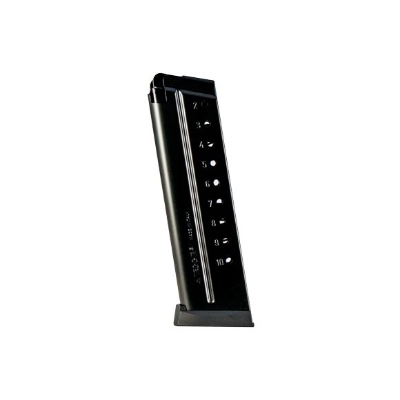 Chargeur Mec Gar colt redesigned 1911 talon plastique c/9 mm - 10 coups - bronzé