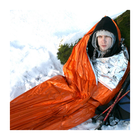 Couverture de survie 2 couches ems Blizzard Orange